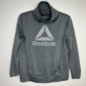 Reebok speedwick turtleneck sweatshirt. Medium. Gray/white.